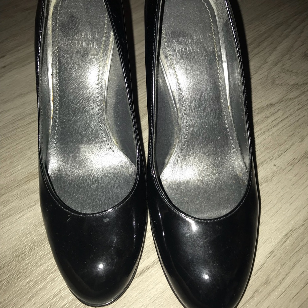Stuart Weitzman Platswoon Platform Patent Pumps 5M